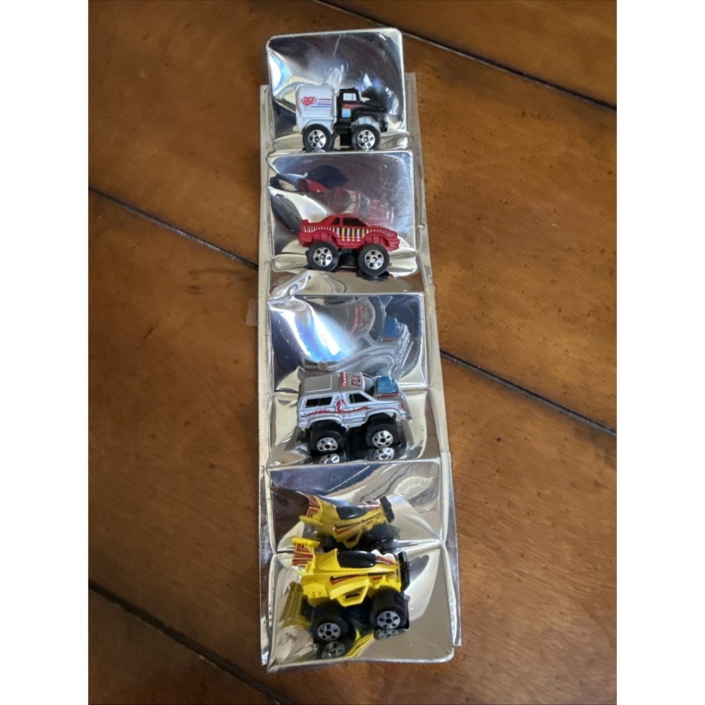 1987 Micro Machines Style & Size Road Champs Monster Trucks Lot Of 4 Vintage